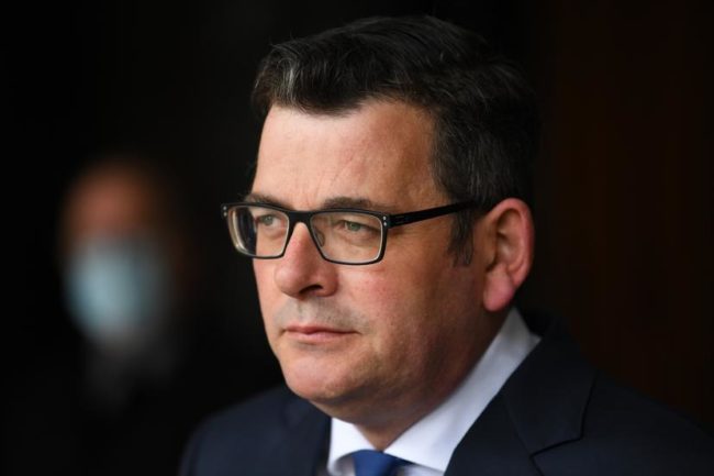 Victorian Premier Daniel Andrews addresses the media during a press conference in Melbourne, Wednesday, October 13, 2021. (AAP Image/James Ross) NO ARCHIVING